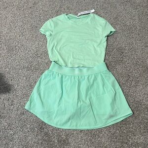Alo green skirt set size Small